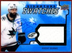Brent Burns [Black] #SS-BB Hockey Cards 2021 Upper Deck Ice Signature Swatches Prices