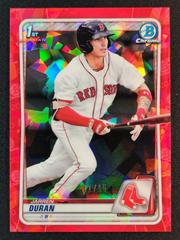 Jarren Duran [Red] #BCP-144 Baseball Cards 2020 Bowman Sapphire Prices