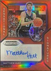 Matthew Hurt [Red Prizm] #SS-MHU Basketball Cards 2021 Panini Prizm Draft Picks Sensational Signatures Prices