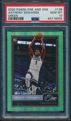 Anthony Edwards [Green] Basketball Cards 2020 Panini One and One Prices