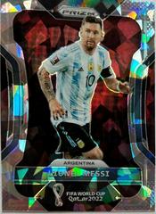 Lionel Messi [Ice] Soccer Cards 2022 Panini Prizm World Cup Prices