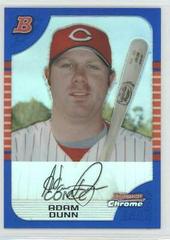 Adam Dunn [Blue Refractor] #83 Baseball Cards 2005 Bowman Chrome Prices
