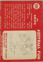 Joe Krupa #104 Football Cards 1958 Topps Prices