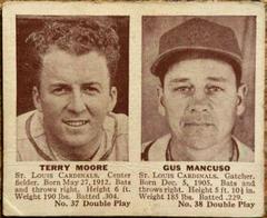 Terry Moore, Gus Mancuso Baseball Cards 1941 Double Play Prices