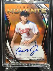 Cal Ripken Jr. [Orange Refractor] #FMA-CPJ Baseball Cards 2021 Topps Finest Moments Autographs Prices