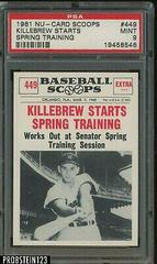 Killebrew Starts [Spring Training] #449 Baseball Cards 1961 NU Card Scoops Prices