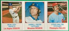 Darrell Porter, Steve Carlton [Hand Cut Panel] Baseball Cards 1975 Hostess Prices