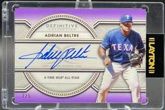 Adrian Beltre [Purple] Baseball Cards 2022 Topps Definitive Legendary Autograph Collection Prices