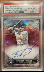 Wander Franco [Red] #RA-WF Baseball Cards 2022 Bowman Sterling Rookie Autographs Prices