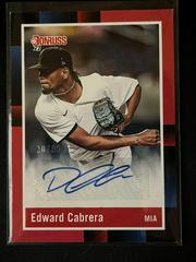 Edward Cabrera [Red] Baseball Cards 2022 Panini Donruss Retro 1988 Signatures Prices