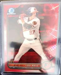 Coby Mayo [Red] #BD-127 Baseball Cards 2022 Bowman Draft Prices