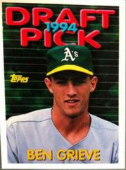 Ben Grieve Baseball Cards 1994 Topps Traded Prices