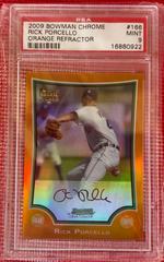 Rick Porcello [Orange Refractor] #166 Baseball Cards 2009 Bowman Chrome Prices