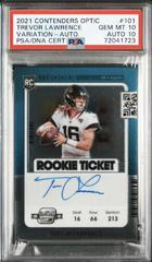 Trevor Lawrence [Autograph Variation Gold] Football Cards 2021 Panini Contenders Optic Prices