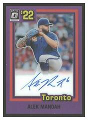 Alek Manoah [Purple] #81S-AM Baseball Cards 2022 Panini Donruss Optic Retro 1981 Signatures Prices