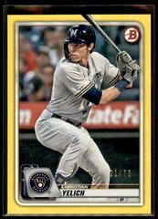Christian Yelich [Yellow] #100 Baseball Cards 2020 Bowman Prices