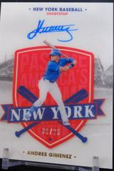 Andres Gimenez [Gold] Baseball Cards 2021 Panini Chronicles America's Pastime Autographs Prices