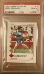 Mark McGwire Baseball Cards 1992 Panini Stickers Prices