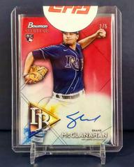 Shane McClanahan [Red Refractor] Baseball Cards 2021 Bowman Sterling Rookie Autographs Prices