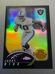 Jerry Rice [Black Refractor] Football Cards 2002 Topps Chrome Prices