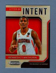 Bennedict Mathurin #INT-BM Basketball Cards 2022 Panini Prizm Draft Picks Letter of Intent Prices