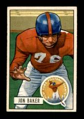 Jon Baker Football Cards 1951 Bowman Prices