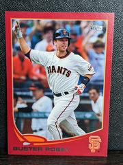 Buster Posey [Finger in Air Red Border] #128 Baseball Cards 2013 Topps Prices
