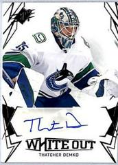 Thatcher Demko #WO-TD Hockey Cards 2022 SPx White Out Autographs Prices