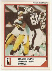Damir Dupin Football Cards 1984 Jogo CFL Prices