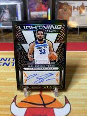 Karl Anthony Towns #LSS-KAT Basketball Cards 2021 Panini Obsidian Lightning Strike Signatures Prices
