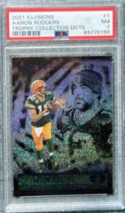 Aaron Rodgers [Trophy Collection Light Blue] #1 Football Cards 2021 Panini Illusions Prices