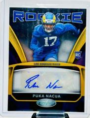 Puka Nacua [Gold Etch] #RS-18 Football Cards 2023 Panini Certified Rookie Signatures Prices
