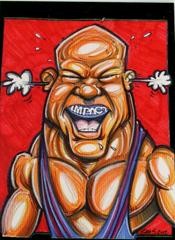 Kurt Angle Caricature Wrestling Cards 2013 TriStar TNA Impact Live Prices