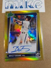 Brice Turang [Gold] #RPS-BT Baseball Cards 2021 Panini Donruss Optic Rated Prospect Signatures Prices