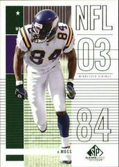 Randy Moss Football Cards 2003 SP Game Used Prices