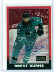 Brent Burns [Red Autograph] Hockey Cards 2020 O Pee Chee Platinum Retro Prices