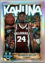 Brandon Miller #TBK-1 Basketball Cards 2022 Bowman Chrome University The Big Kahuna Prices