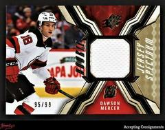 Dawson Mercer [Gold Spectrum] Hockey Cards 2021 SPx Rookie Jersey Prices
