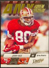 Jerry Rice [Gold] Football Cards 2022 Panini Prestige Any Given Sunday Prices