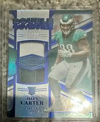 Jalen Carter [Blue] #DC-7 Football Cards 2023 Panini Plates and Patches Double Coverage Prices