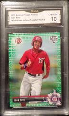 Juan Soto [Green Holiday Sweater] #TH-JSO Baseball Cards 2017 Topps Holiday Bowman Prices