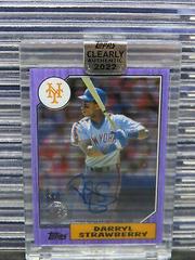 Darryl Strawberry [Purple] #87TBA-DST Baseball Cards 2022 Topps Clearly Authentic 1987 Autographs Prices