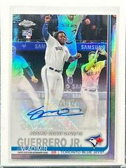 Vladimir Guerrero Jr. [Orange Refractor] #VG Baseball Cards 2019 Topps Chrome Rookie Debut Autograph Prices