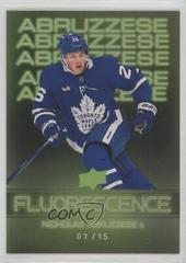 Nick Abruzzese [Green] Hockey Cards 2022 Upper Deck Fluorescence Prices