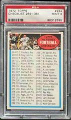 Checklist 264 351 #294 Football Cards 1972 Topps Prices