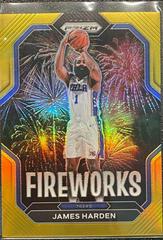 James Harden [Gold] #17 Basketball Cards 2022 Panini Prizm Fireworks Prices