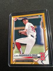 Elmer Rodriguez Cruz [Gold] Baseball Cards 2021 Bowman Draft Prices
