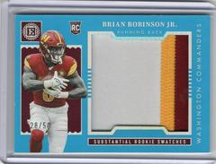 Brian Robinson Jr. [Sapphire] #SS-23 Football Cards 2022 Panini Encased Substantial Rookie Swatches Prices