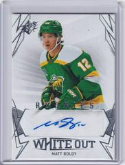 Matt Boldy Hockey Cards 2022 SPx White Out Rookie Autographs Prices