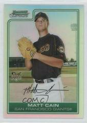 Matt Cain [Refractor] #208 Baseball Cards 2006 Bowman Chrome Prices
